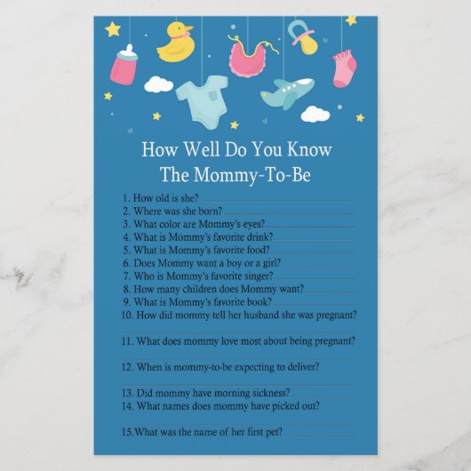 ベビーおもちゃ赤ちゃんシャワーをどれだけ知っているか (正面)