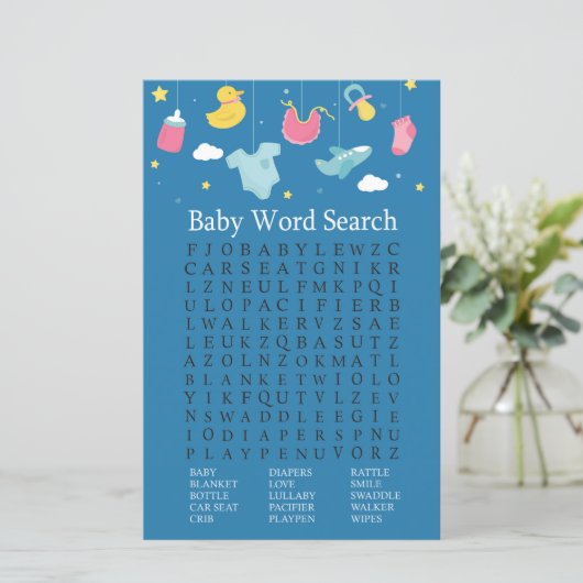 ベビーおもちゃ赤ちゃんシャワー語検索ゲーム (スタンド正面)