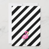 ベビーおよびブランチの双生児のフラミンゴのベビーシャワー 招待状 (裏面)