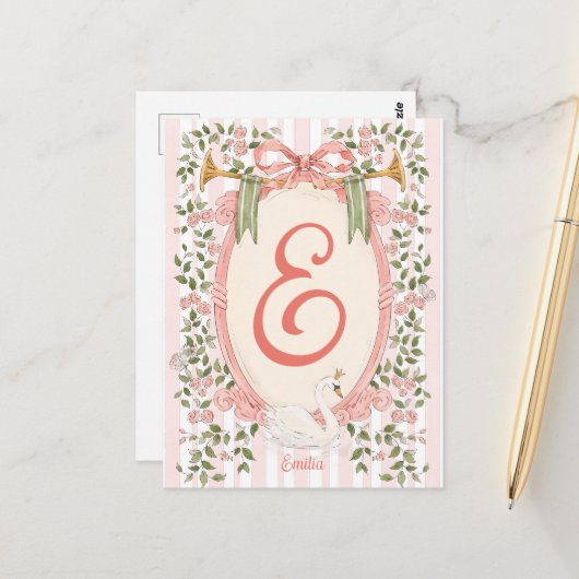 ベビーお披露目 - スワン プリンセス ポストカード (正面/裏面インサイチュ)