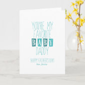 ベビーお気に入りのパパ | 父の日 カード (黄色い花)