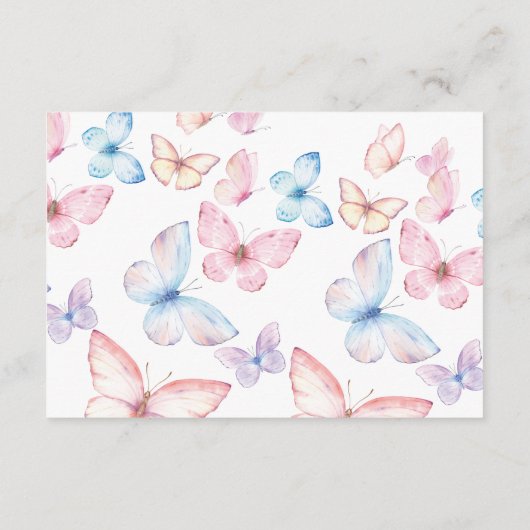 ベビーお洒落エンクロージャカード用蝶ブック エンクロージャーカード (裏面)