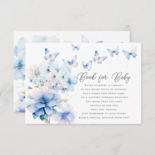 ベビーお洒落エンクロージャカード用蝶ブック エンクロージャーカード (正面/裏面)