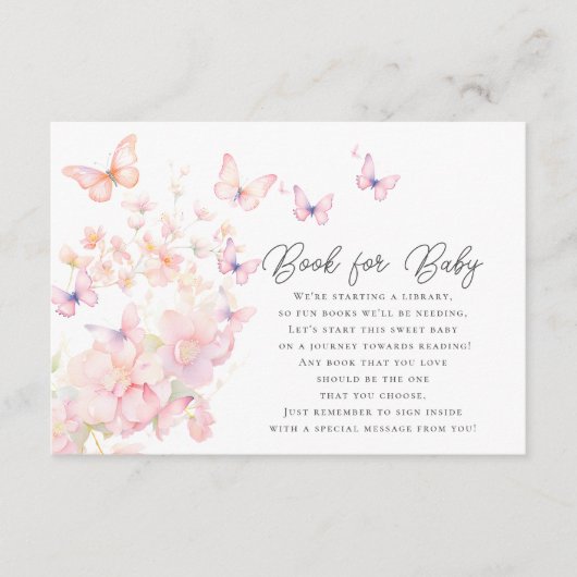 ベビーお洒落エンクロージャカード用蝶ブック エンクロージャーカード (正面)