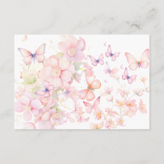 ベビーお洒落エンクロージャカード用蝶ブック エンクロージャーカード (裏面)