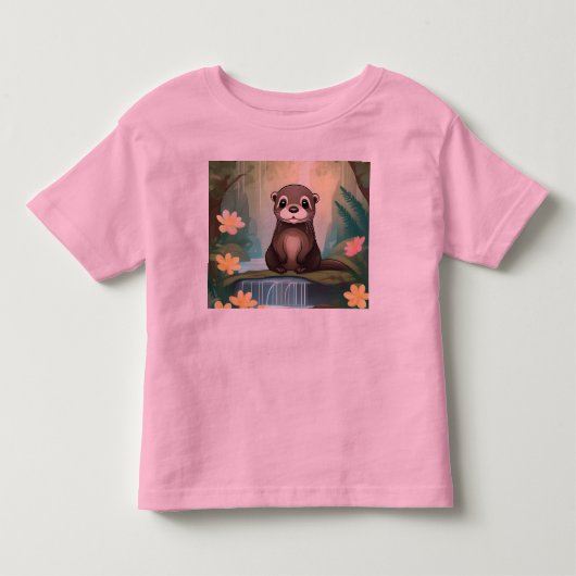 ベビーお洒落オッター トドラーTシャツ (正面)