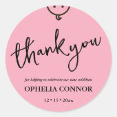 ベビーお洒落ガールステッカー ラウンドシール (正面)