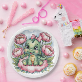 ベビーお洒落シャワーディノディライト ペーパープレート