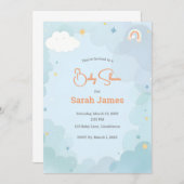 ベビーお洒落シャワー招待状 招待状 (正面/裏面)