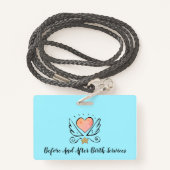 ベビーお洒落ドゥラ誕生コーチハート バッジ (裏面ランヤード)