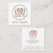 ベビーお洒落ドゥラ誕生コーチ又は助産師 スクエア名刺 (正面/裏面)