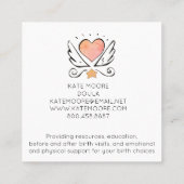 ベビーお洒落ドゥラ誕生コーチ又は助産師 スクエア名刺 (裏面)
