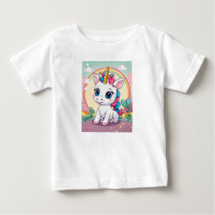 ベビーお洒落ユニコーンの冒険"または"小さなユニコール ベビーTシャツ