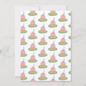 ベビーお洒落1st誕生日パーティーカップケーキカスタム 招待状 (裏面)