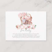 ベビーかご赤ちゃんシャワーベビー本 エンクロージャーカード (正面)