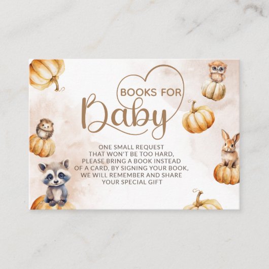 ベビーかぼちゃ&ぬいぐるみ用の本 エンクロージャーカード (正面)