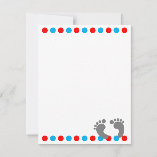 ベビーからのベビーシャワーのサンキューカード サンキューカード (裏面)