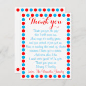 ベビーからのベビーシャワーのサンキューカード サンキューカード (正面/裏面)