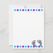 ベビーからの女の赤ちゃんのシャワーのサンキューカード サンキューカード (裏面)