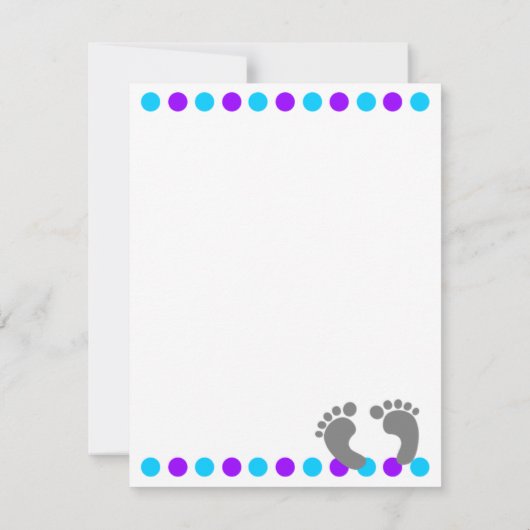 ベビーからの女の赤ちゃんのシャワーのサンキューカード サンキューカード (裏面)