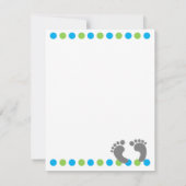 ベビーからの男の赤ちゃんのシャワーのサンキューカード サンキューカード (裏面)