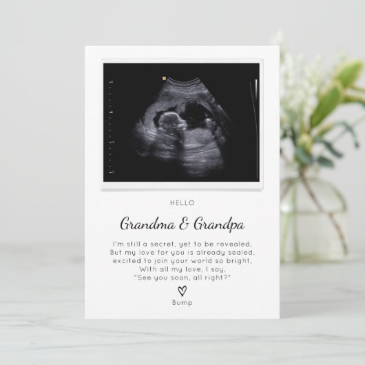 ベビーから未来のおばあちゃん&おじいちゃんカードへの詩 (スタンド正面)