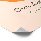 ベビーかわいいオレンジ色の保育園のポスター ポスター (角)