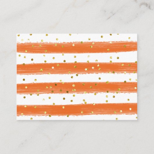 ベビーかわいいカボチャフローラベビーシャワー用の本 エンクロージャーカード (裏面)