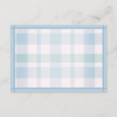 ベビーかわいいクマ男の子の赤ちゃんシャワーゲーム用の本 エンクロージャーカード (裏面)