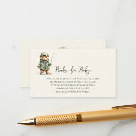 ベビーかわいいクマ魚釣り エンクロージャーカード