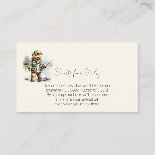 ベビーかわいいクマ魚釣り エンクロージャーカード (正面)