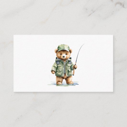 ベビーかわいいクマ魚釣り エンクロージャーカード (裏面)