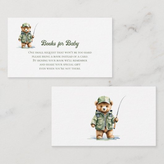 ベビーかわいいクマ魚釣り エンクロージャーカード (正面/裏面)