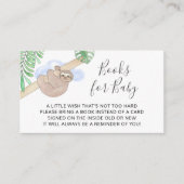 ベビーかわいいナマケモノの赤ちゃんシャワーの本 エンクロージャーカード (正面)