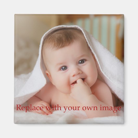 ベビーかわいいパーソナライズされた写真 マグネット (正面)