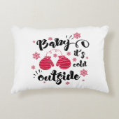 ベビーかわいいミトンの冬の外で寒さ アクセントクッション (正面)