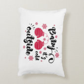 ベビーかわいいミトンの冬の外で寒さ アクセントクッション (裏面(縦))