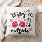 ベビーかわいいミトンの冬の外で寒さ クッション (ブランケット)