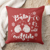 ベビーかわいいミトンの冬の外で寒さ クッション (ブランケット)