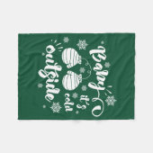 ベビーかわいいミトンの冬の外で寒さ フリースブランケット (正面(横))