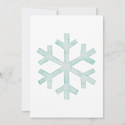 ベビーかわいい冬の赤ちゃんシャワー外は寒い 招待状 (裏面)