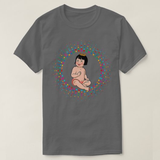 ベビーかわいい女の子の妊娠ママパパ赤ちゃんシャワー性別 Tシャツ (デザイン正面)