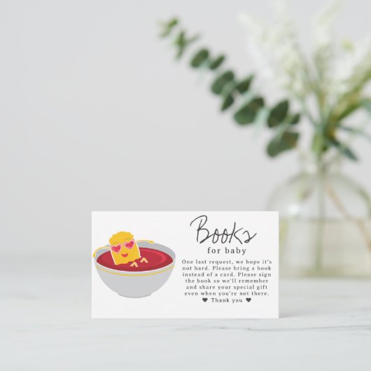 ベビーかわいい小さなナゲット女の子の赤ちゃんシャワーのための本 エンクロージャーカード (スタンド正面)