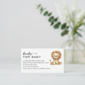 ベビーかわいい小さなライオン赤ちゃんシャワーのための本 エンクロージャーカード (スタンド正面)