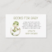 ベビーかわいい恐竜の水彩画シャワー用の本 エンクロージャーカード (正面)