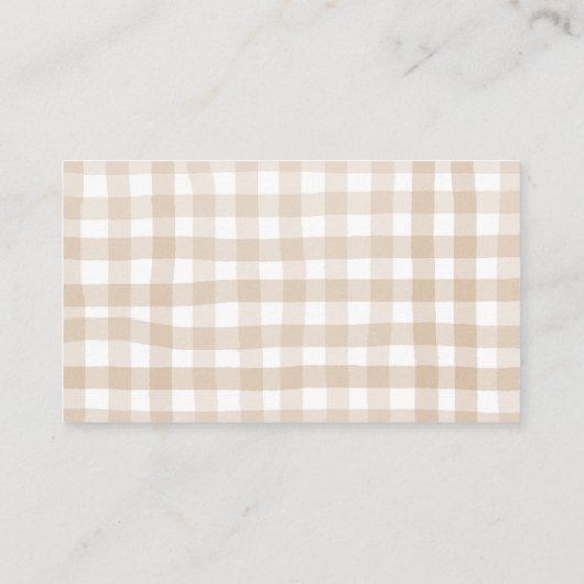 ベビーかわいこちゃんパイ秋ベビーシャワー用ブック エンクロージャーカード (裏面)