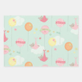 ベビーかわいらしガール赤ちゃんシャワーミックスとマッチ ラッピングペーパーシート (正面)