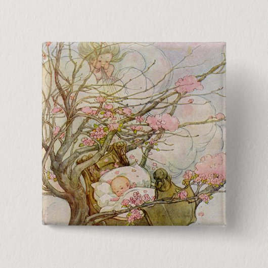 ベビーかわいらしガール 缶バッジ (正面)