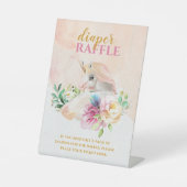 ベビーかわいらしユニコーンおむつラッフル玄関サイン 台座サイン (正面)