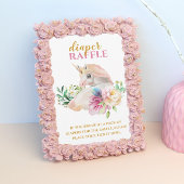 ベビーかわいらしユニコーンおむつラッフル玄関サイン 招待状